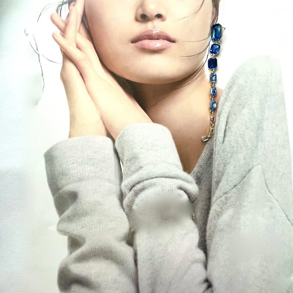 NWT NM 4,5" Long Dangle Gradient Earrings - Picture 8 of 9